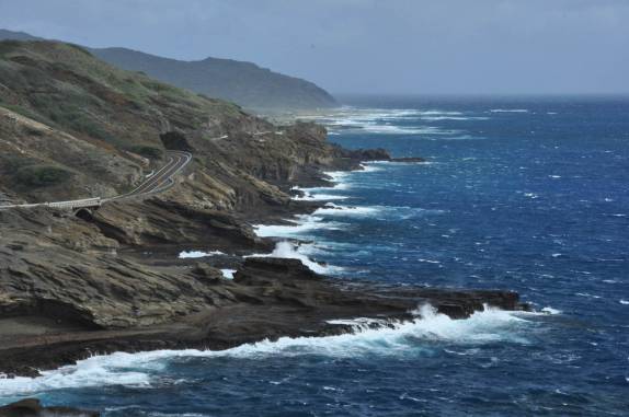 A bela costa leste de Oahu, no Havaí